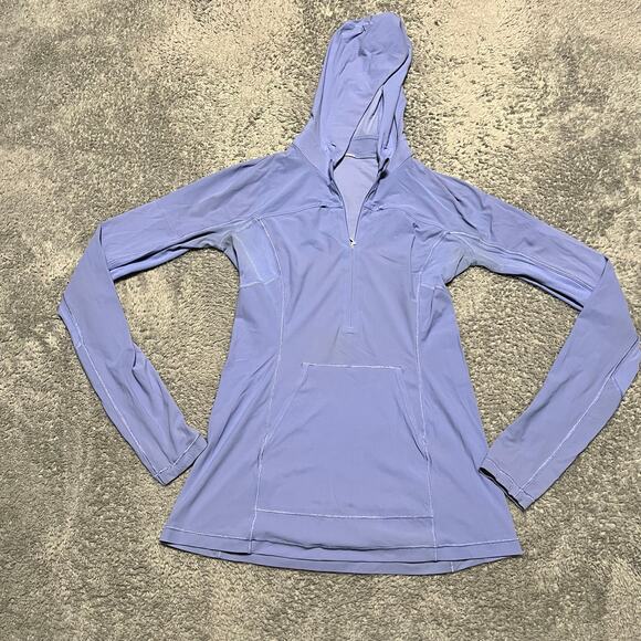 Lululemon Runbeam Hoodie Womens Small ?? Purple Lightweight Running Hair Hole - Picture 1 of 7
